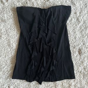 GUESS Los Angeles Ruffled Tube Top Sleeveless Size M Black